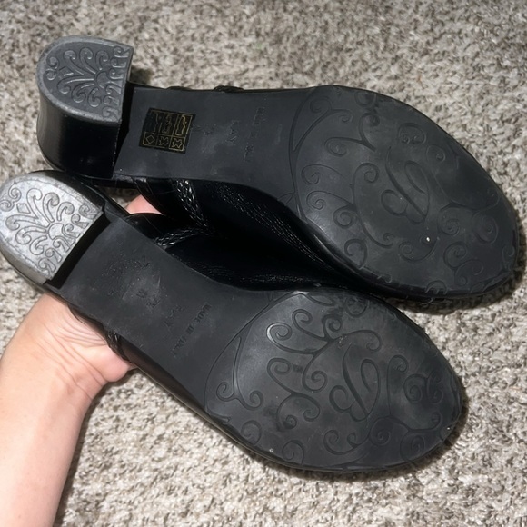 BRIGHTON Ray Black Slides Mules  Sandals  Sz 7.5 Italy - Picture 7 of 10